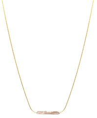Stick Pearl Floating Necklace
