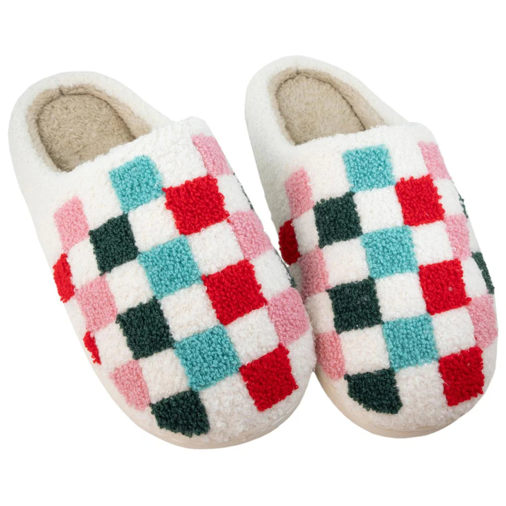 Christmas Checkered Slippers