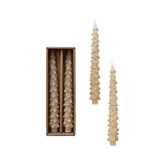 Unscented Tree Shaped Taper Candles in Box