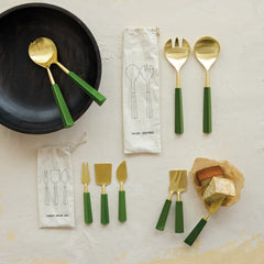Stainless Steel Cheese Knives w Resin Handles