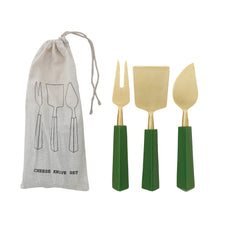 Stainless Steel Cheese Knives w Resin Handles