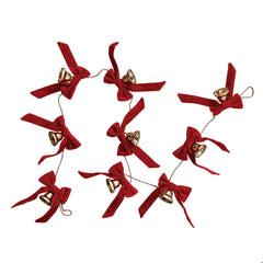 Metal Bell Garland with Bows